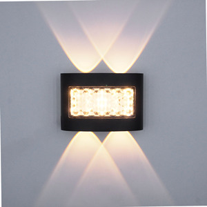 ABS IP65 nhà thông minh dẫn đèn tường thủy tinh borosilicate khuếch tán 3000K mềm ấm Trắng cơ sở nhôm không thấm nước cho vườn ngoài trời - Product Image 6