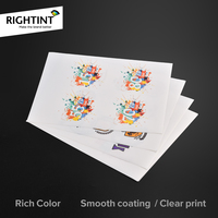 Papel Adhesivo Personalizable A4 Blanco de Película PET para Inyección de Tinta, Impermeable, Adhesivo Acrílico de una Cara, Activado por Agua