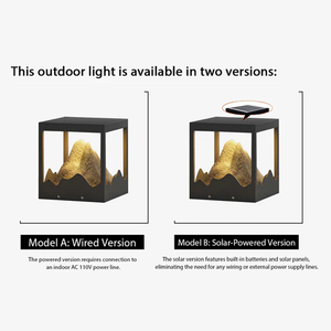 โคมไฟเสาสแตนเลสเรซิ่นสไตล์จีนเซนสำหรับประตูสวนวิลล่า โคมไฟตกแต่งสวนกลางแจ้ง โคมไฟโซลาร์กันน้ำ - Product Image 3