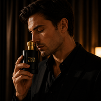 Parfum noir personnalisé, marque privée, 100 ml, vaporisateur EDP, parfum boisé ambré oud, cadeau d'entreprise, OEM ODM