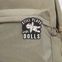 Pin Enamel Bertema Kutipan Boneka Bergaya Gelap Seram Untuk Tas, Topi, Pakaian, dan Hiasan Penataan Pribadi