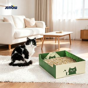 <span class=keywords><strong>Bac</strong></span> à <span class=keywords><strong>litière</strong></span> pour chat en carton jetable personnalisé avec pelle, <span class=keywords><strong>double</strong></span> couche, imperméable, robuste, capacité 15L - Product Image 1