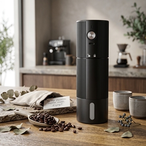 Regalos de Alta Calidad: Molinillo de Café Totalmente de Aluminio, Ideal como Regalo para Familiares y Amigos, W-318 con Muelas Ajustables - Product Image 1