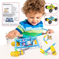 Voiture RC de cascade télécommandée en blocs de construction en plastique, modèle éducatif DIY pour étudiants en technologie de programmation créative