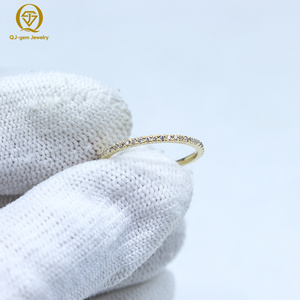 Minimalist Design 18K Gold <b>Ring</b> Lab Grown Diamond Low-<b>Key</b> Luxury Unisex <b>Ring</b> Free Inner <b>Engraving</b> Custom for Anniversary Gift - Product Image 1