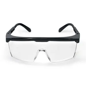 UV Proof And Scratch Resistant Black Framed Transparent Goggles Eye Protection Impact Resistant