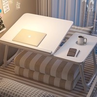 Table de lit réglable et plateau de petit déjeuner avec 5 angles inclinables Bureau d'ordinateur portable pliable Bureau portable