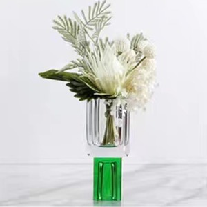 Vaso da Tavolo Grande <span class=keywords><strong>di</strong></span> Lusso Design Moderno <span class=keywords><strong>in</strong></span> Cristallo Sfaccettato Trasparente Ambra Nero Ecologico Artigianato <span class=keywords><strong>in</strong></span> Cristallo all'Ingrosso Decorazione per la Casa - Product Image 5