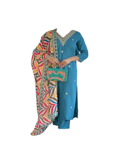 Venta al por Mayor de Trajes Salwar de Verano de Seda y Algodón Vintage para Mujer, Ropa Casual de Moda para Fiestas, Compra al por Mayor de Proveedores Indios y Pakistaníes - Product Image 2