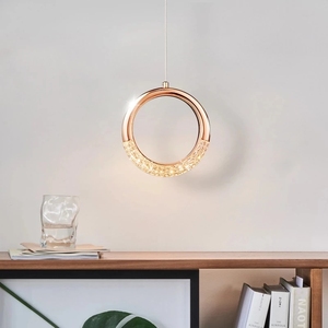 Wohnzimmer-Design Nachttisch Metall Einfache Lineare LED-Pendelleuchte Moderne Lampe mit Verstellbarem Kabel Hängelampe - Product Image 3