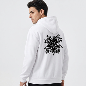 New Latest Design Heavyweight <b>Men</b> <b>Thermal</b> Hoodies High Quality Rhinestone Custom 100% Cotton Winter Casual Waterproof - Product Image 2