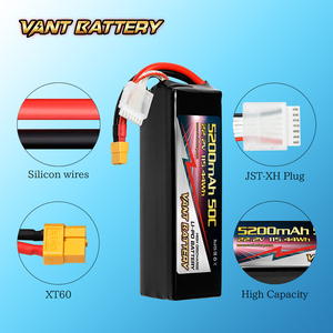 Batterie lipo rc haute performance poids le plus léger de qualité supérieure 5200mah <span class=keywords><strong>50c</strong></span> 22.2v 6s pour grands avions Helis Quads - Product Image 2