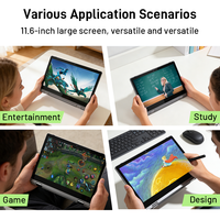 Nuovo Laptop Yoga Quad-Core 11.6 Pollici 128GB con Schermo Touch Pieghevole a 360 Gradi per Ufficio e Business