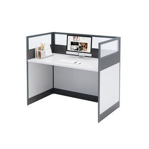<span class=keywords><strong>Escritorio</strong></span> de Oficina Moderno y Sencillo de Madera con Panel Separador <span class=keywords><strong>para</strong></span> Cuatro Estaciones de Trabajo, Muebles de Oficina Comerciales de PVC <span class=keywords><strong>para</strong></span> Personal - Product Image 5