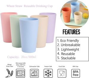 <span class=keywords><strong>RPET</strong></span> CUP Lot de 6 gobelets <span class=keywords><strong>en</strong></span> plastique réutilisables de 20 oz gobelets incassables pour la cuisine, le lave-vaisselle et l'eau. - Product Image 6