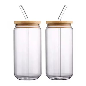 <span class=keywords><strong>Tazze</strong></span> in Vetro di Alta Qualità 12-16 Once <span class=keywords><strong>con</strong></span> Coperchi e Cannucce, Tazza in Vetro Borosilicato da 16 Once Personalizzabile <span class=keywords><strong>con</strong></span> Logo - Product Image 5