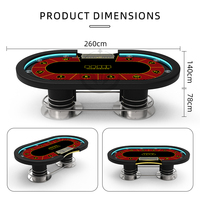 Service de Personnalisation Complet YH – Ensemble de Table de Poker Texas Hold'em de Casino avec Chaise de Casino, Jetons de Poker, Cartes de Poker
