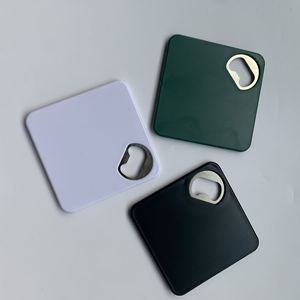 Sous-verre carré décapsuleur multifonctionnel en ABS, couleur unie, avec logo imprimé, en stock – Meilleures ventes - Product Image 5
