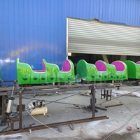 Manège de montagnes russes à rouleaux robuste en acier, alimenté par batterie, pour enfants et adultes, idéal pour centres de loisirs, centres commerciaux et intérieur