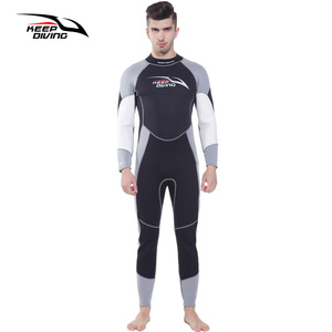 Traje de buceo Keep Diving de 3 mm de una pieza para hombre, traje de neopreno de manga larga para buceo, natación, invierno - Product Image 3