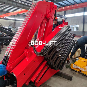 รถเครนบูมไฮดรอลิกแบบเคลื่อนที่ Bob-Lift ขายดี 3/5/6 ตัน 8 ตัน 10 ตัน พร้อมหัวจับแบบ Knuckle Boom ติดตั้งบนรถบรรทุกสำหรับขาย - Product Image 1