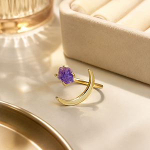 Anillo Abierto Luna y Estrella para Mujer, Anillo de Moda, Ajustable, Accesorio para el Dedo, Diseño Minimalista - Product Image 3