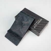 Portefeuille minimaliste en fibre de carbone forgée, blocage RFID, porte-cartes fin avec pince à billets pour homme