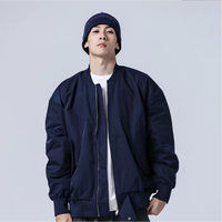 Blouson Bomber Homme Streetwear ODM Imperméable Coupe-Vent à Motif Cœur, Fermeture Éclair, Surface Enduite Robuste en Polyester Haute Densité
