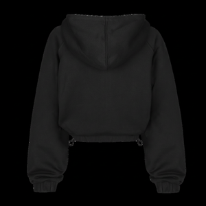 OEM venta al por mayor mejor proveedor de color sólido liso transpirable invierno rayas sudaderas con capucha para las mujeres con logotipo personalizado - Product Image 1