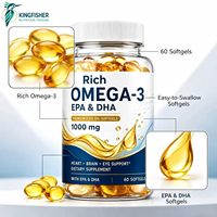 Gélules d'huile de poisson Oméga 3 à marque privée, formule d'acides gras essentiels EPA DHA haute puissance, complément de bien-être quotidien
