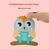 Jeu de puzzle 3D cognitif animal éducatif précoce enfants petit puzzle en bois