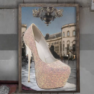 Nouvelles sandales à talons aiguilles pour femmes 2026, à paillettes, couleurs mélangées, antidérapantes, tendance mode - Product Image 3