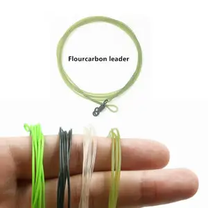 Fused Carp Fishing Leader Line with Ring Swivel Fluorocarbon Safezone Leader