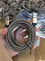 3M Original Quality 10ft Nylon Tressé USB Chargement Data Cable Sync Data and Charger for Mobile Phone