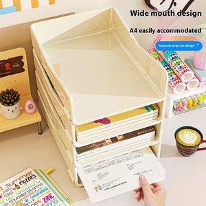 Sinh viên ký túc xá dày lưu trữ giá nhựa khung tập tin bookend văn phòng cung cấp Hộp lưu trữ cho phòng khách nghiên cứu Máy tính để bàn - Product Image 4