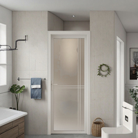 Portes de salle de bain et de douche en verre et alliage d'aluminium, design personnalisé en usine, style moderne et minimaliste