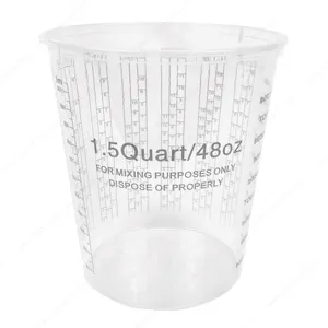 48 Oz 1.5 Liter Automatische Verfmaatbekers 48 Ounce Pp Plastic Wegwerphars Epoxy-Mengbekers Met Graduele Verfmengbekers