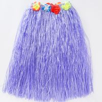 Hawaïen Luau Hibiscus Vert Soie Faux Fleurs Hula Herbe 60CM Jupe pour Costume Party Danse Anniversaires Célébration