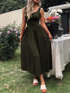 <span class=keywords><strong>Vestido</strong></span> <span class=keywords><strong>de</strong></span> Verano Nuevo para Mujer, Estilo Europeo y Americano, con Cuello Cuadrado y Pliegues en la Cintura, Marca Bdbh - Product Image 1