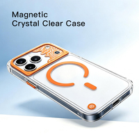 Coque de téléphone en TPU acrylique transparente avec cadre d'appareil photo en aluminium, antichoc, pour iPhone 17 18, fabricant OEM ODM Chine
