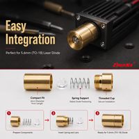 ZhonNa 6x9mm Brass Laser Diode Housing 5.6mm TO-18 Spring Collimating Lens Holder for Optical Instrument Tool Accessory 1Pcs DIY