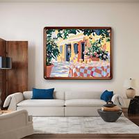 Peinture murale rectangulaire sur toile, paysage américain personnalisé HJ, peinture acrylique à l'eau par numéros, faite à la main, durable, écologique, cadre inclus