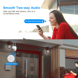 Cámara de Vigilancia IP Wifi Inalámbrica Hiseeu IP65 Ai Smart Alexa 5MP para Exteriores, Audio Bidireccional, Visión Nocturna en Color, P2P, Ptz, WHD205 - Product Image 4