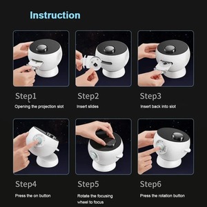 Projecteur Galaxie 12-en-1 Lampe de Nuit Ciel Étoilé Rotatif à 360° Lampe Planétarium Haut-parleur Bluetooth Cadeaux pour Enfants Décoration de Chambre - Product Image 6