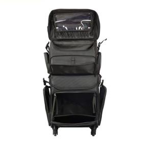 Sac de maquillage LE à double couche grande capacité, sac à roulettes double usage pour maquilleur, sac de rangement de beauté, boîte à outils de maquillage - Product Image 3