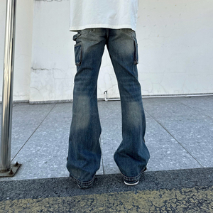 Di alta qualità 100% cotone OEM Streetwear ampio stile Vintage con lavaggio acido colore larghi e lavati <span class=keywords><strong>Jeans</strong></span> dritti da <span class=keywords><strong>uomo</strong></span> - Product Image 5