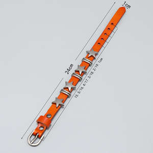 Punk Rock pulsera personalizada al por mayor Hiphop Metal estrella cuero brazalete hombres moda alternativa luz joyería de lujo - Product Image 5