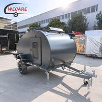WECARE Remorque de camping compacte et légère à prix abordable, conforme aux normes australiennes, mini-caravane tout-terrain en forme de goutte d'eau