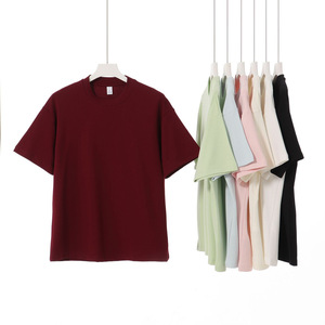 <span class=keywords><strong>เสื้อ</strong></span>ยืดผ้าฝ้ายระบายอากาศได้ดีสำหรับผู้ชายผู้หญิงผ้าฝ้ายเมอร์ไซด์240g แขนครึ่งเล็กยืดคอเสื้อ100% - Product Image 2