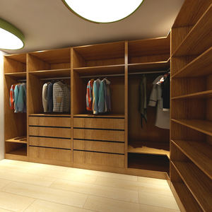 Einfaches Design Melamin fertig Holz Schlafzimmer Kleider schrank Benutzer definierte Schrank Kleider schrank begehbarer Kleider schrank - Product Image 1